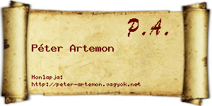 Péter Artemon névjegykártya